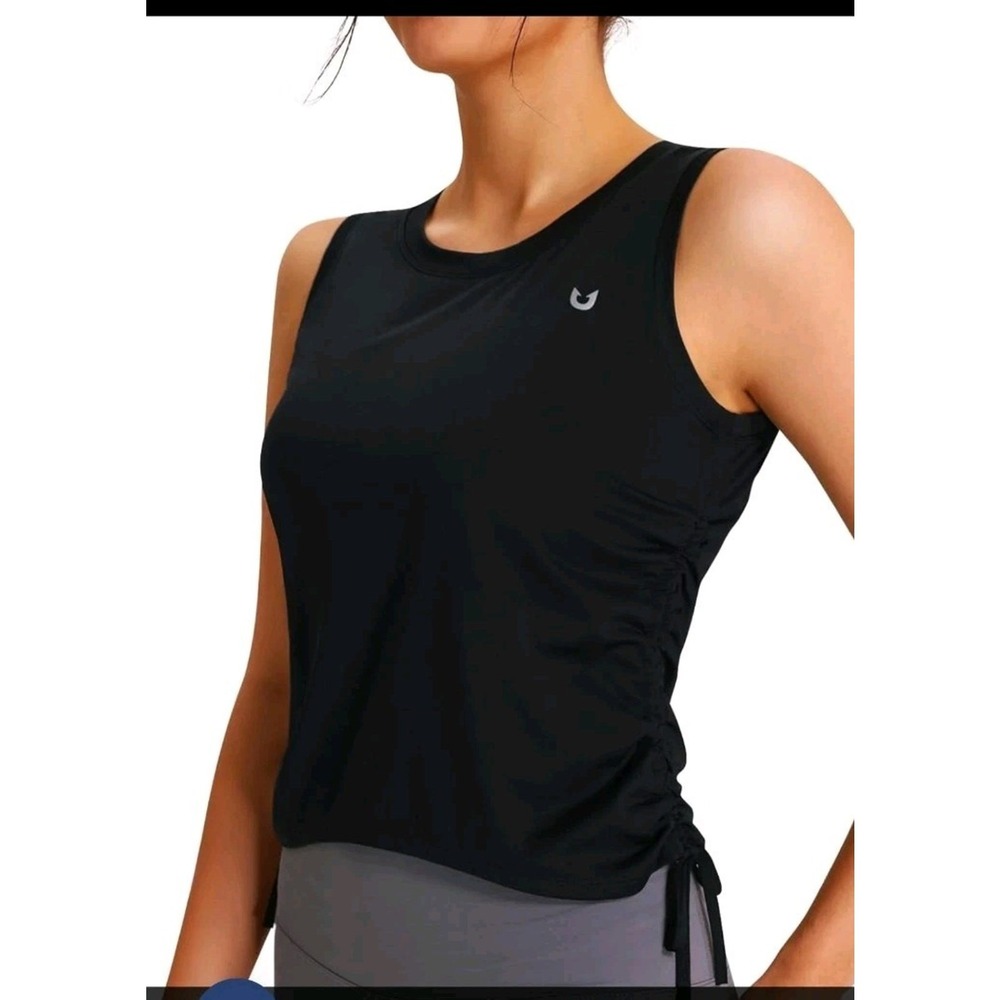 Northyard Womens Sleeveless Workout Tank Top Black 2XL Quick Dry Athletic Run